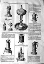 Original Old Antique Print