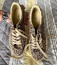 Ladies Tu Animal Print Wedge Trainers Size 6 Pre Worn