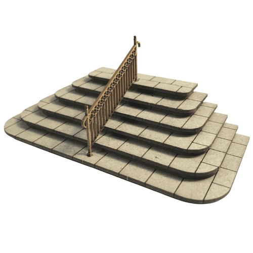 Platform steps with decorative - steps,
