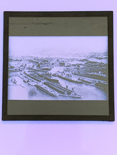 RMS Mauretania, Southampton Docks, old glass/ lantern slide/ photograph