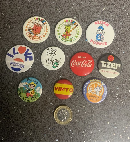 Vintage soft drinks tin - soft, pin
