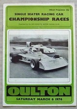 OULTON PARK 6 Mar 1976 SINGLE SEATER RACING CAR CHAMPIONSHIP RACES Programme