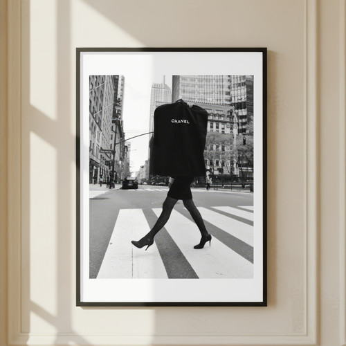Chanel fashion wall - art, black