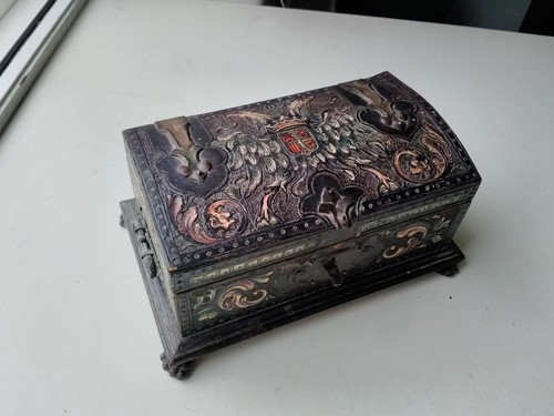 Antique spanish domed leather - spanish,