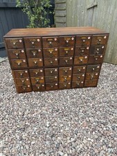 Vintage Apothecary Chest of Drawers with 36 Drawers Library Card Chest