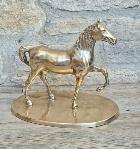 Vintage solid brass horse - solid,