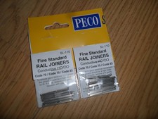 Pair of New Peco SL-110 Fine Standard Rail Joiners for Hornby OO Gauge Sets