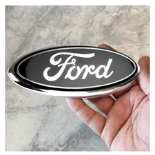 FOR FORD 145mm X 58mm BLACK SILVR BADGE FOCUS MK3 C-MAX GRAND C-MAX KA REAR BOOT