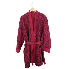 McGregor Vintage Red Funky Pattern Wool Dressing Gown Size Large