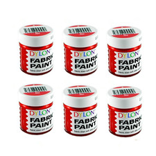 DYLON Fabric Paint Set - Red Paint - Pack of 6