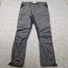 Fjallraven Trousers Mens W36 L31 Black Abisko Lite Zip Off Hiking Pants Trekking