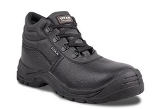 Chukka Safety Work Boots Shoe Black Leather Rock Steel Toe Midsole Size 3-15 Men