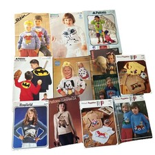 Knitting Patterns x 12 Character knits for Children. Batman dinosaurs Rupert…