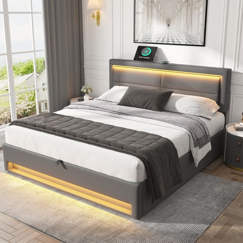 Ottoman bed storage gas - ottoman,
