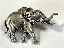 Vintage Elephant Pewter Pin