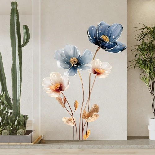 Painted flower wall - flower, stickers