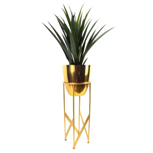 Planter 90cm gold metal - 90cm,