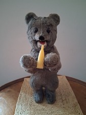 Vintage Russian Clockwork Milk Drinking Bear