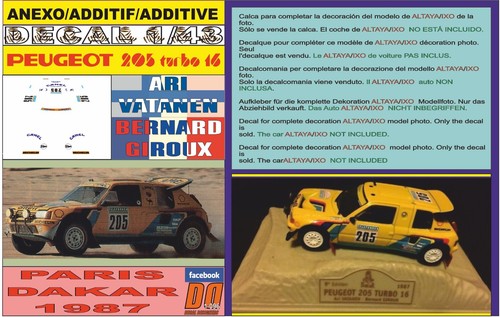 Anexo decal peugeot 205 - decal,