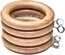 Wooden curtain rings 45mm - wooden, with