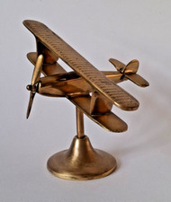SOLID BRASS BIPLANE Tiger Moth Gloster Gladiator Sopwith Camel Heavy EXCELLENT