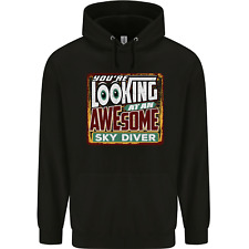 An Awesome Skydiver Skydiving Mens 80% Cotton Hoodie