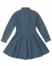 POLO RALPH LAUREN Girls Long Sleeve Denim Dress 5-6 Years Blue Cotton CS10
