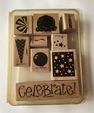 Stampin' Up! Wooden Block 7 Stamp Set 'Happy Moments'