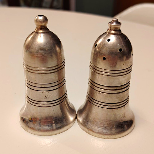Vintage silver plated salt - plated, &