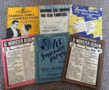 old piano sheet music Books x6
