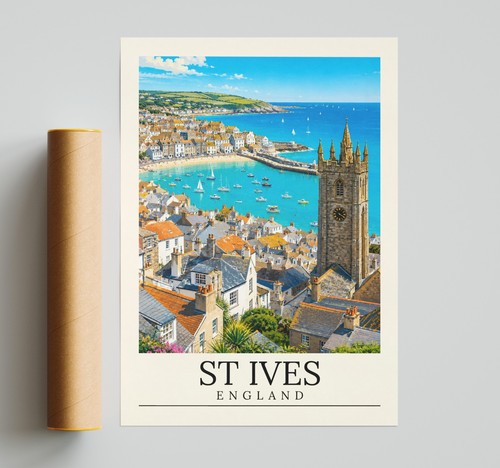 Ives poster cornwall st - poster,,