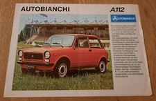 AUTOBIANCHI A112 car brochure. German text sales catalogue / prospekt