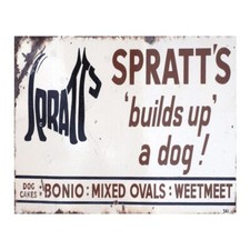Spratts Dog Food Metal Vintage