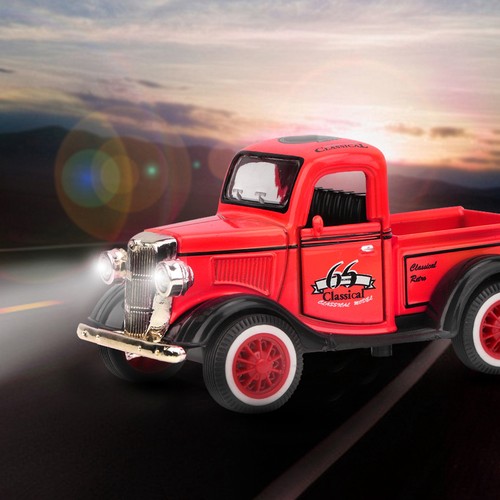 Red alloy diecast pickup - red,