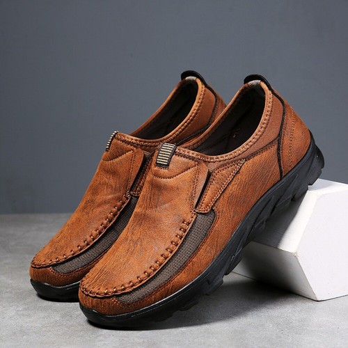 Mens leather slip - leather,