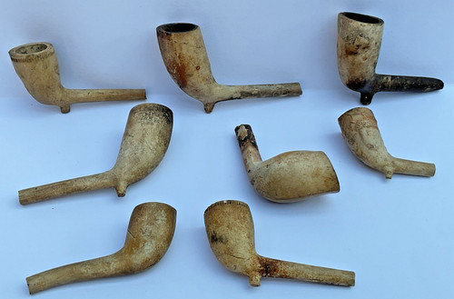 Antique clay pipe partial - antique,