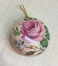 3" Pink Rose Ceramic Pomander