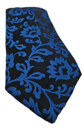 Duchamp black blue floral - blue,