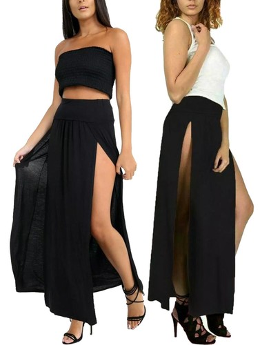 Womens double split maxi long - double,