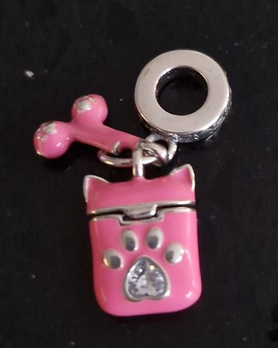 Sterling silver 925 - pink, dog