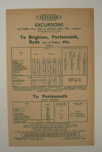 Vintage handbill excursion - br,