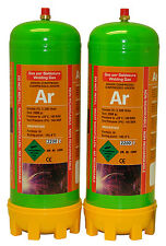 2 x Argon gas bottle 220ltr for mig/tig welding disposable cylinder