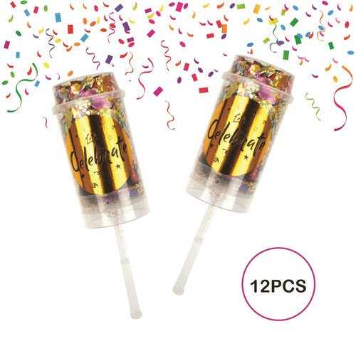 12x confetti push pop cannon - 12x,
