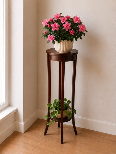 Vintage wood flower - vintage, stand
