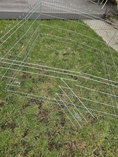 8 PANEL FOLDING METAL DOG RABBIT PET CAGE PEN RUN ENCLOSURE PLAYPEN WITH DOOR