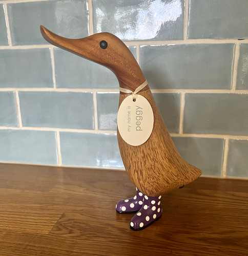 Wooden duck figurine hand - wooden,