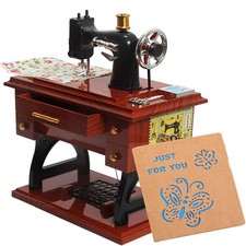Sewing Machine Music Box Retro Classical Table Desk Decoration Gifts for Birh...