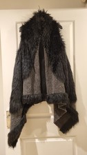 Ladies Faux Fur Knit Gilet