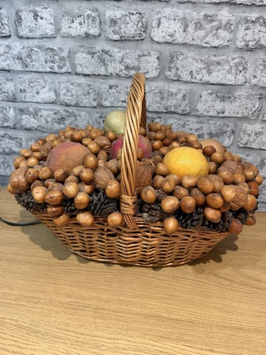 Vintage faux fruit - vintage, basket