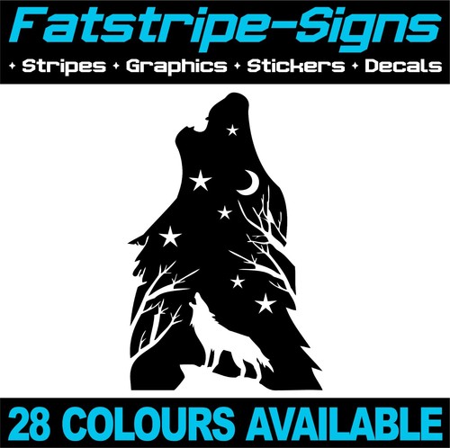 Howling wolf stickers graphics - wolf,